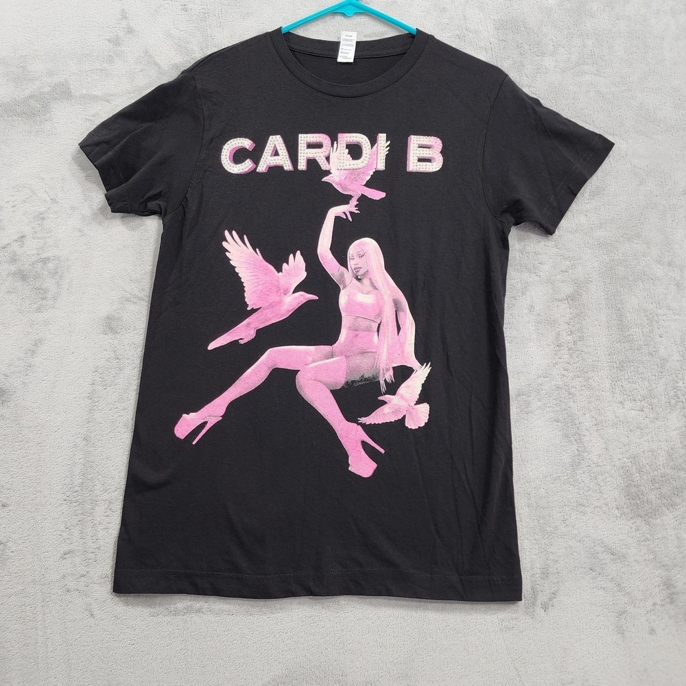 Cardi B Shirt Womens S Black Little Miss Drama Tour Graphic Tee Concert Rapper